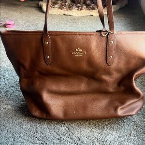 Coach Brown Leather Tote Bag